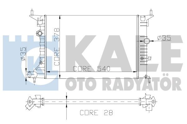 KALE OTO RADYATÖR Radiators, Motora dzesēšanas sistēma 177200